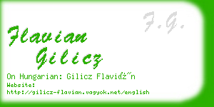 flavian gilicz business card